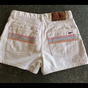 Guess white shorts